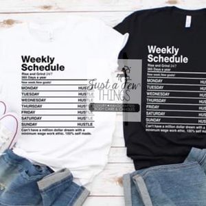 Weekly schedule HUSTLE T-shirt